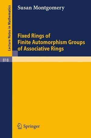 Fixed Rings of Finite Automorphism Groups of Associative Rings de S. Montgomery