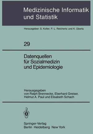 Datenquellen für Sozialmedizin und Epidemiologie de R. Brennecke