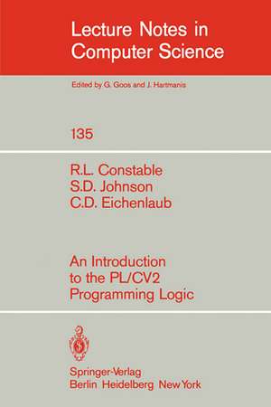 An Introduction to the PL/CV2 Programming Logic de R. L. Constable