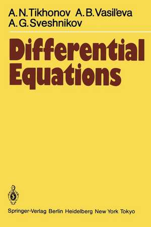 Differential Equations de A.N. Tikhonov