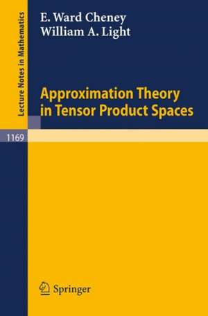 Approximation Theory in Tensor Product Spaces de William A. Light