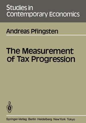 The Measurement of Tax Progression de Andreas Pfingsten