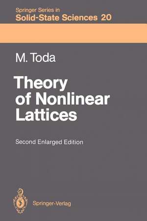 Theory of Nonlinear Lattices de Morikazu Toda