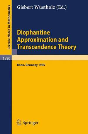 Diophantine Approximation and Transcendence Theory: Seminar, Bonn (FRG) May - June 1985 de Gisbert Wüstholz