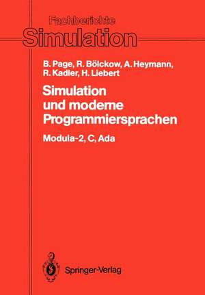 Simulation und moderne Programmiersprachen: Modula-2, C, Ada de Bernd Page