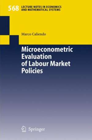 Microeconometric Evaluation of Labour Market Policies de Marco Caliendo