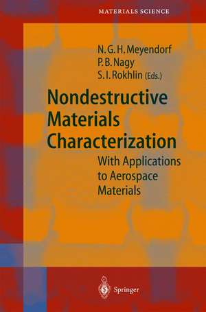 Nondestructive Materials Characterization: With Applications to Aerospace Materials de Norbert G. H. Meyendorf