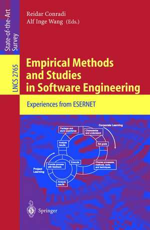 Empirical Methods and Studies in Software Engineering: Experiences from ESERNET de Reidar Conradi