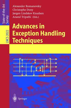 Advances in Exception Handling Techniques de Alexander Romanovsky