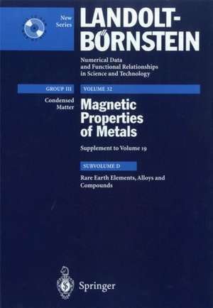 Rare Earth Elements, Alloys and Compounds de H.P.J. Wijn