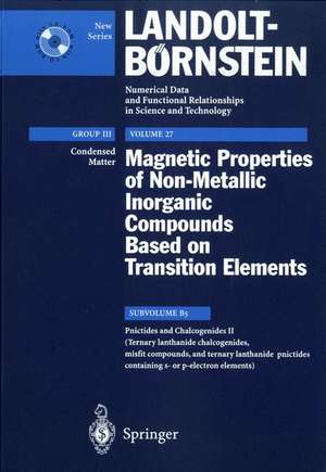 Ternary lanthanide chalcogenides, misfit compounds, and ternary lanthanide pnictides containing s- or p-electron elements de T. Palewski