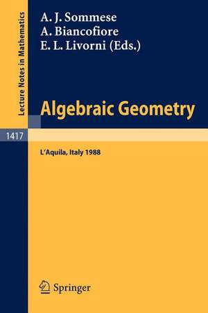 Algebraic Geometry: Proceedings of the International Conference, held in L'Aquila, Italy, May 30 - June 4, 1988 de Andrew J. Sommese