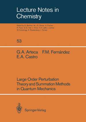 Large Order Perturbation Theory and Summation Methods in Quantum Mechanics de Gustavo A. Arteca