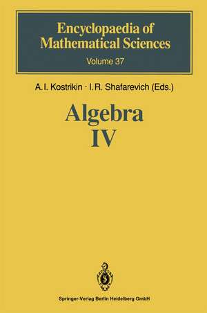 Algebra IV: Infinite Groups. Linear Groups de A.I. Kostrikin