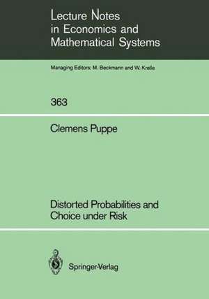 Distorted Probabilities and Choice under Risk de Clemens Puppe