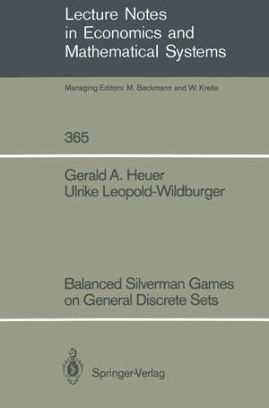 Balanced Silverman Games on General Discrete Sets de Gerald A. Heuer