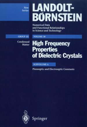 Piezooptic and Electrooptic Constants de W.R. Cook