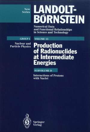 Interactions of Protons with Nuclei (Supplement to I/13a,b,c) de A.S. Iljinov