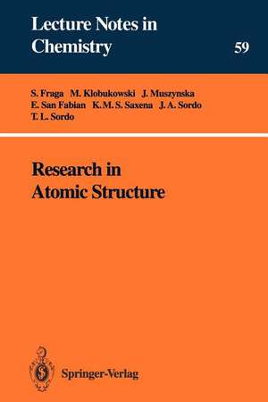 Research in Atomic Structure de S. Fraga