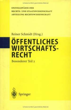 Öffentliches Wirtschaftsrecht: Besonderer Teil 2 de Reiner Schmidt