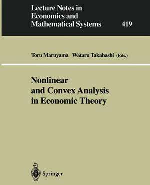 Nonlinear and Convex Analysis in Economic Theory de Toru Maruyama