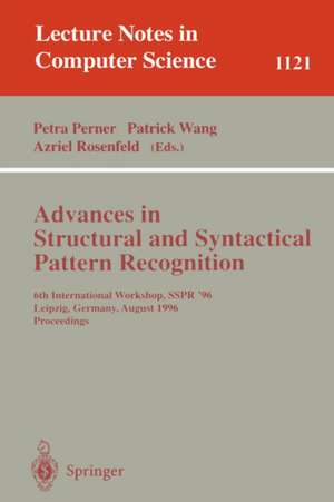 Advances in Structural and Syntactical Pattern Recognition: 6th International Workshop, SSPR' 96, Leipzig, Germany, August, 20 - 23, 1996, Proceedings de Petra Perner