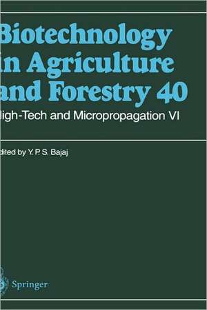 High-Tech and Micropropagation VI de Y. P. S. Bajaj