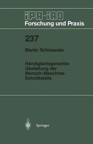 Händigkeitsgerechte Gestaltung der Mensch-Maschine-Schnittstelle de Martin Schmauder