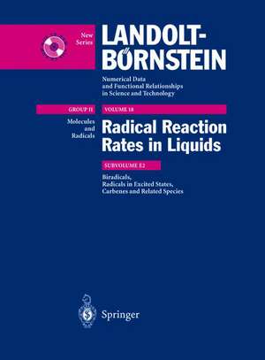 Biradicals, Radicals in Excited States, Carbenes, and Reladte Species: Index of Substances for II/13, II/18 de B.R. Arnold