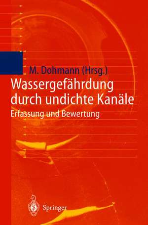 Wassergefährdung durch undichte Kanäle: Erfassung und Bewertung de Max Dohmann