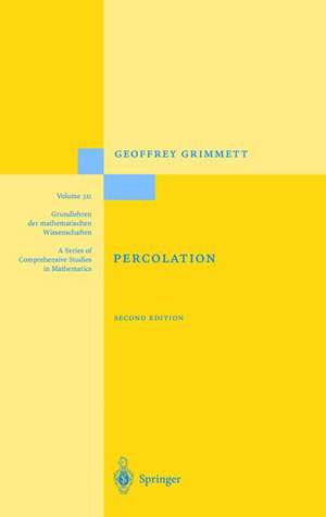 Percolation de Geoffrey R. Grimmett