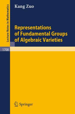 Representations of Fundamental Groups of Algebraic Varieties de Kang Zuo