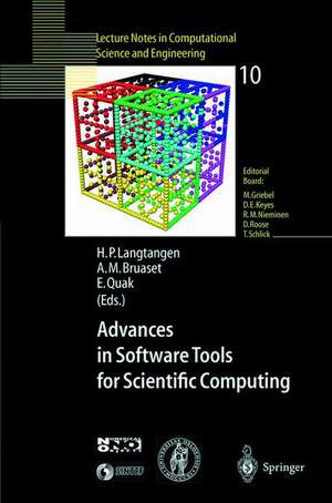 Advances in Software Tools for Scientific Computing de Hans P. Langtangen