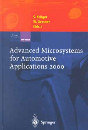 Advanced Microsystems for Automotive Applications 2000 de Sven Krüger