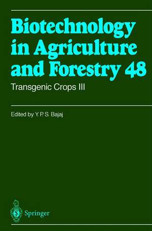 Transgenic Crops III de Y. P. S. Bajaj