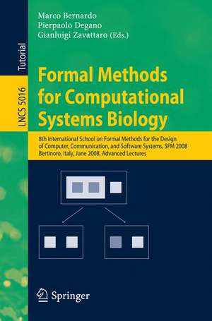 Formal Methods for Computational Systems Biology: 8th International School on Formal Methods for the Design of Computer, Communication, and Software Systems, SFM 2008 Bertinoro, Italy, June 2-7, 2008 de Marco Bernardo