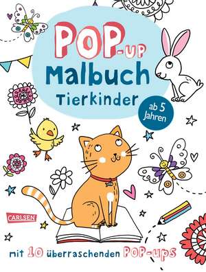 Pop-Up-Malbuch: Tierkinder de Anton Poitier