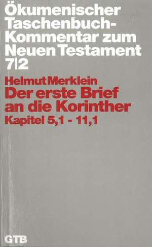 Der erste Brief an die Korinther de Helmut Merklein