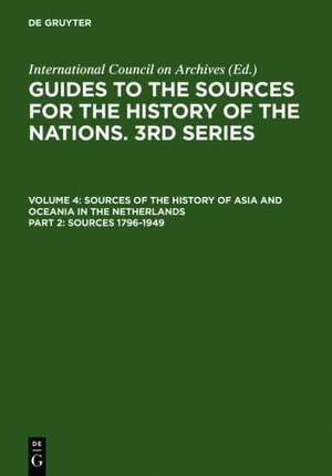 Sources 1796-1949 de Frits G.P. Jaquet