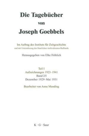 Dezember 1929 - Mai 1931 de Anne Munding