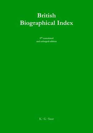 British Biographical Index de Tommaso Nappo