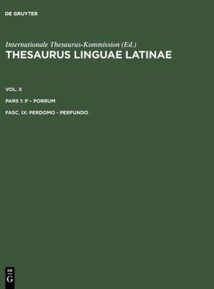 perdomo - perfundo de Internationale Thesaurus-Kommission