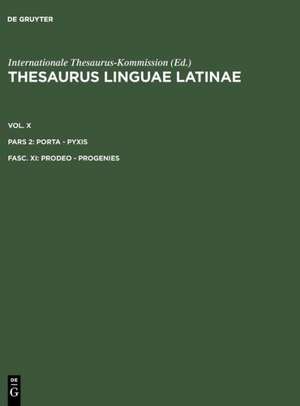 prodeo - progenies de Internationale Thesaurus-Kommission