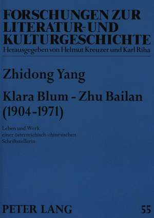 Klara Blum - Zhu Bailan (1904-1971) de Zhidong Yang