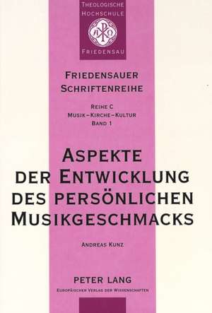 Aspekte Der Entwicklung Des Persoenlichen Musikgeschmacks