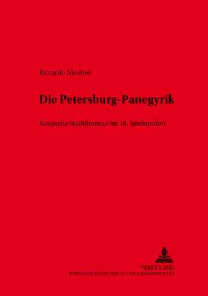 Die Petersburg-Panegyrik de Riccardo Nicolosi