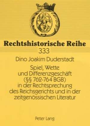 Spiel, Wette Und Differenzgeschaeft ( 762-764 Bgb) in Der Rechtsprechung Des Reichsgerichts Und in Der Zeitgenoessischen Literatur: Die Genozidale Absicht Im Bosnienkrieg Von 1992-1995 de Dino Joakim Duderstadt