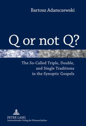 Q or Not Q?: The So-Called Triple, Double, and Single Traditions in the Synoptic Gospels de Bartosz Adamczewski