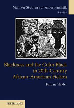 Blackness and the Color Black in 20th-Century African-American Fiction de Barbara Haider