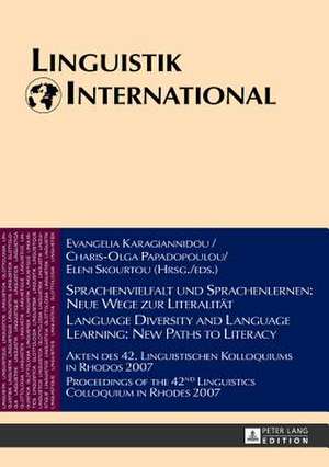 Sprachenvielfalt Und Sprachenlernen: Akten Des 42. Lingui de Evangelia Karagiannidou